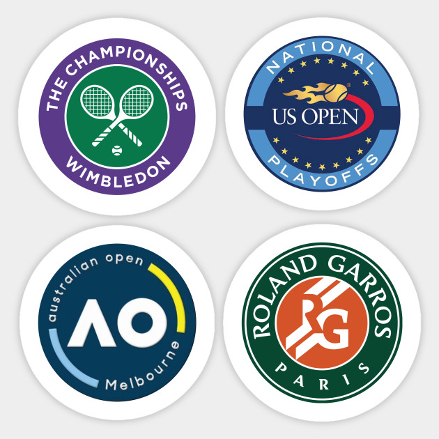 Tennis Grand Slam Logos Tennis Logo Sticker TeePublic